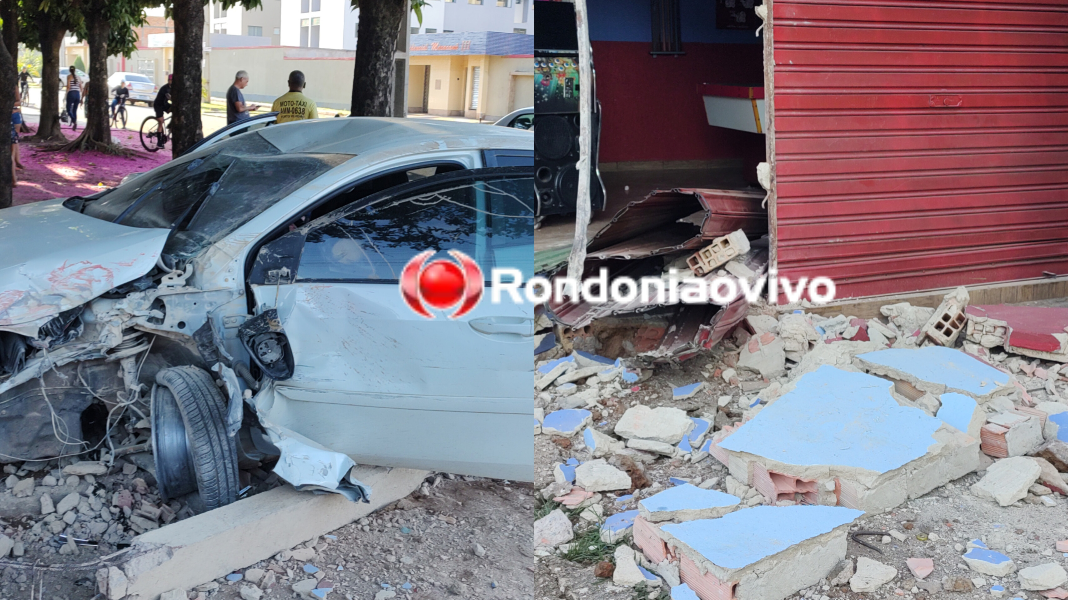 ESTRAGO: Embriagado, motorista de Corolla promove destruição na zona Leste 