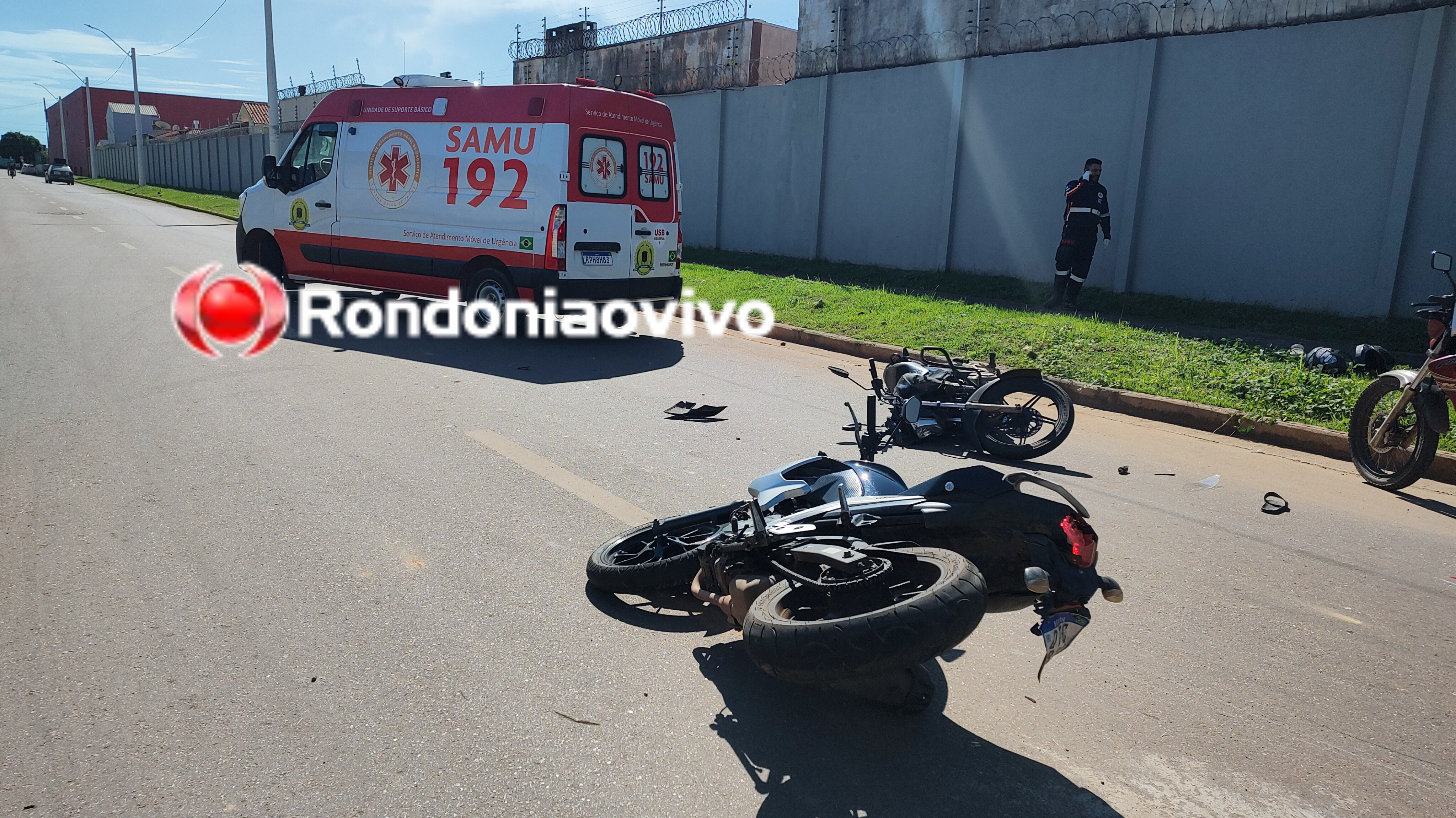 VÍDEO: Grave acidente com motos envolve motorista do Samu na capital
