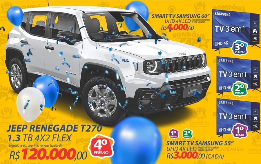 RONDÔNCAP: Jeep Renegade no valor de 120mil e o titulo só 10 reais